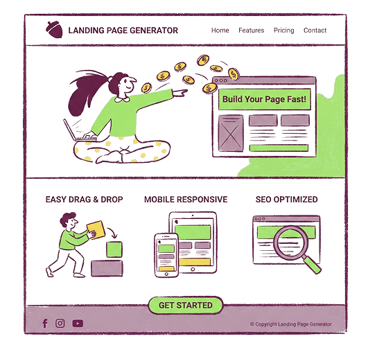 Landing Page Generator Interface